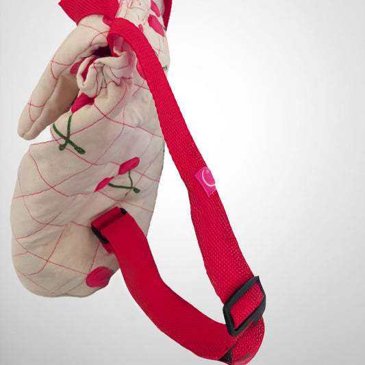 CHERRY CUTENESS - The handcrafted quilted toddler girl Backpack