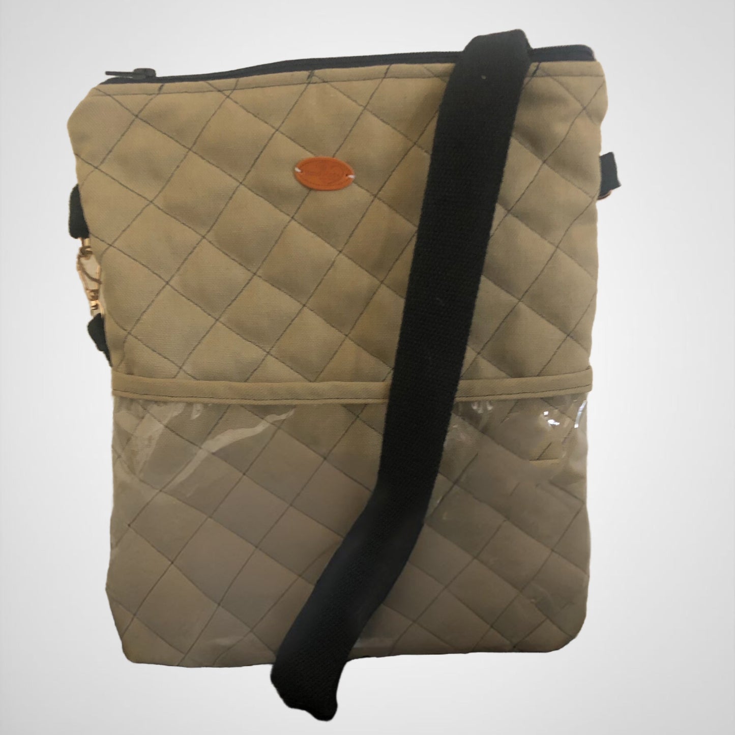 TIFFANY - The Khaki Quilted Messenger Bag