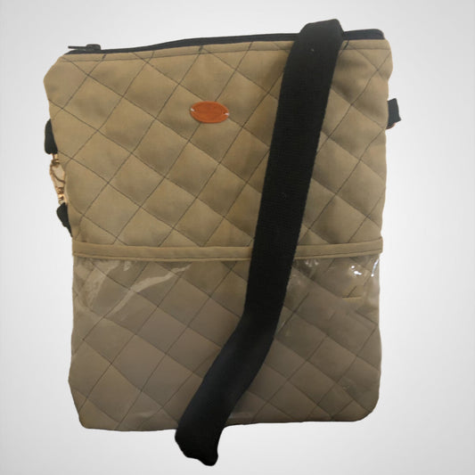 TIFFANY - The Khaki Quilted Messenger Bag