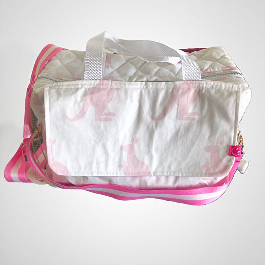 HAPPY HOPPERS - The Girl Baby Kangaroo Printed Quilted Diaper Bag
