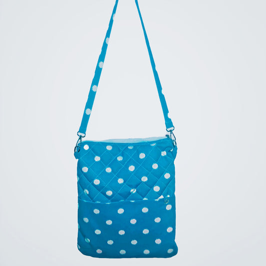 MEDOW - The blue/turquoise polka dot messenger bag
